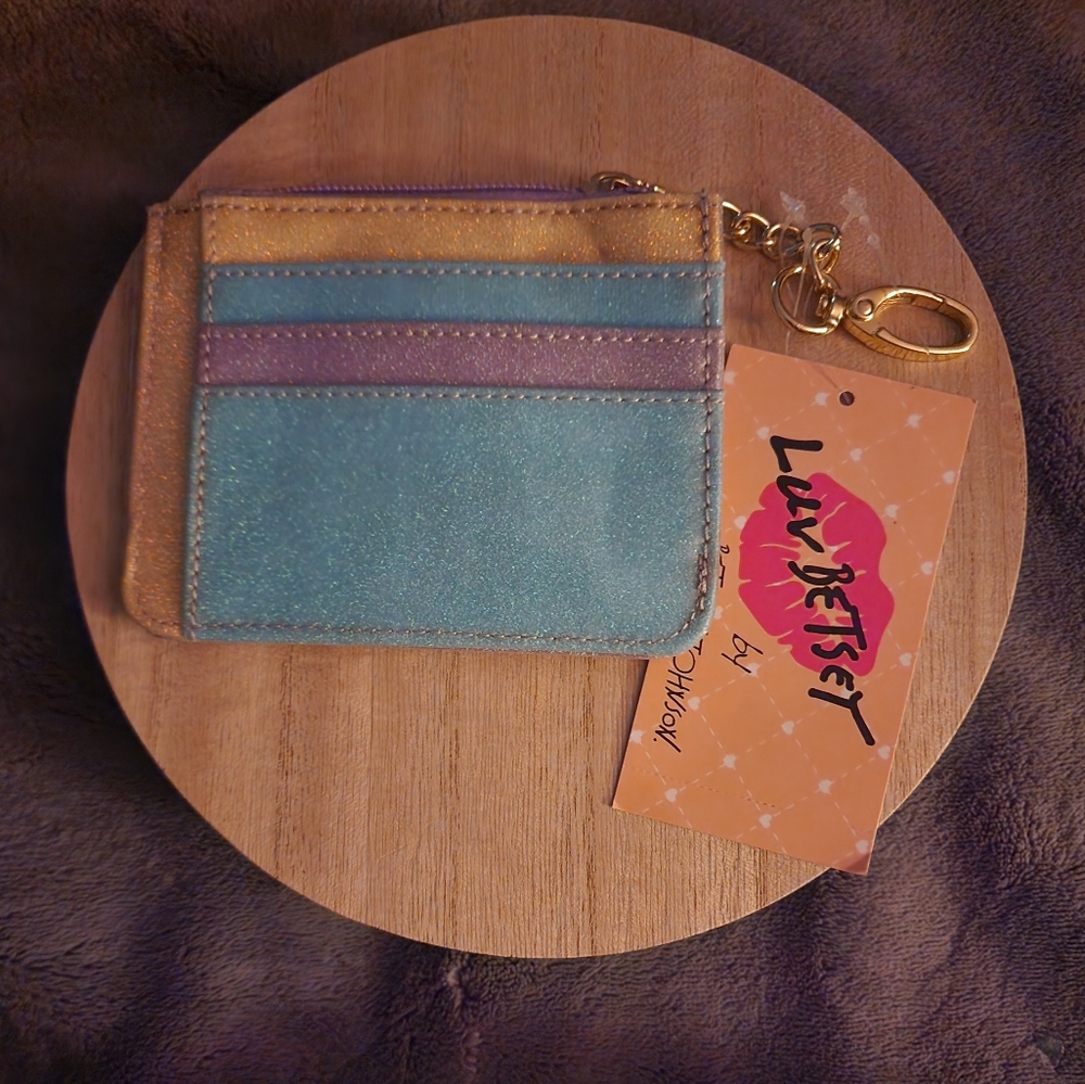 Nwt Betsey Johnson card holder/ money π° holder with key chain. - Picture 2 of 4